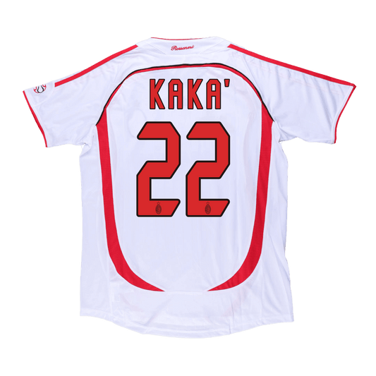 Tricouri Fotbal Vintage AC Milan KAKA' #22 Deplasare 2006/07 - UCL