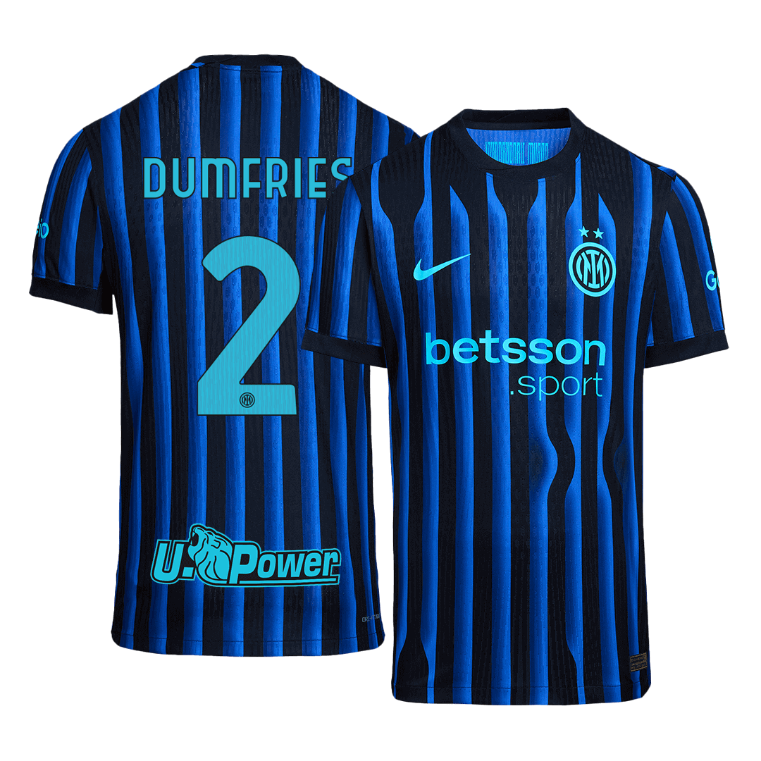 Tricouri Fotbal Inter Milano DUMFRIES #2 Acasă 2025/26 Authentic