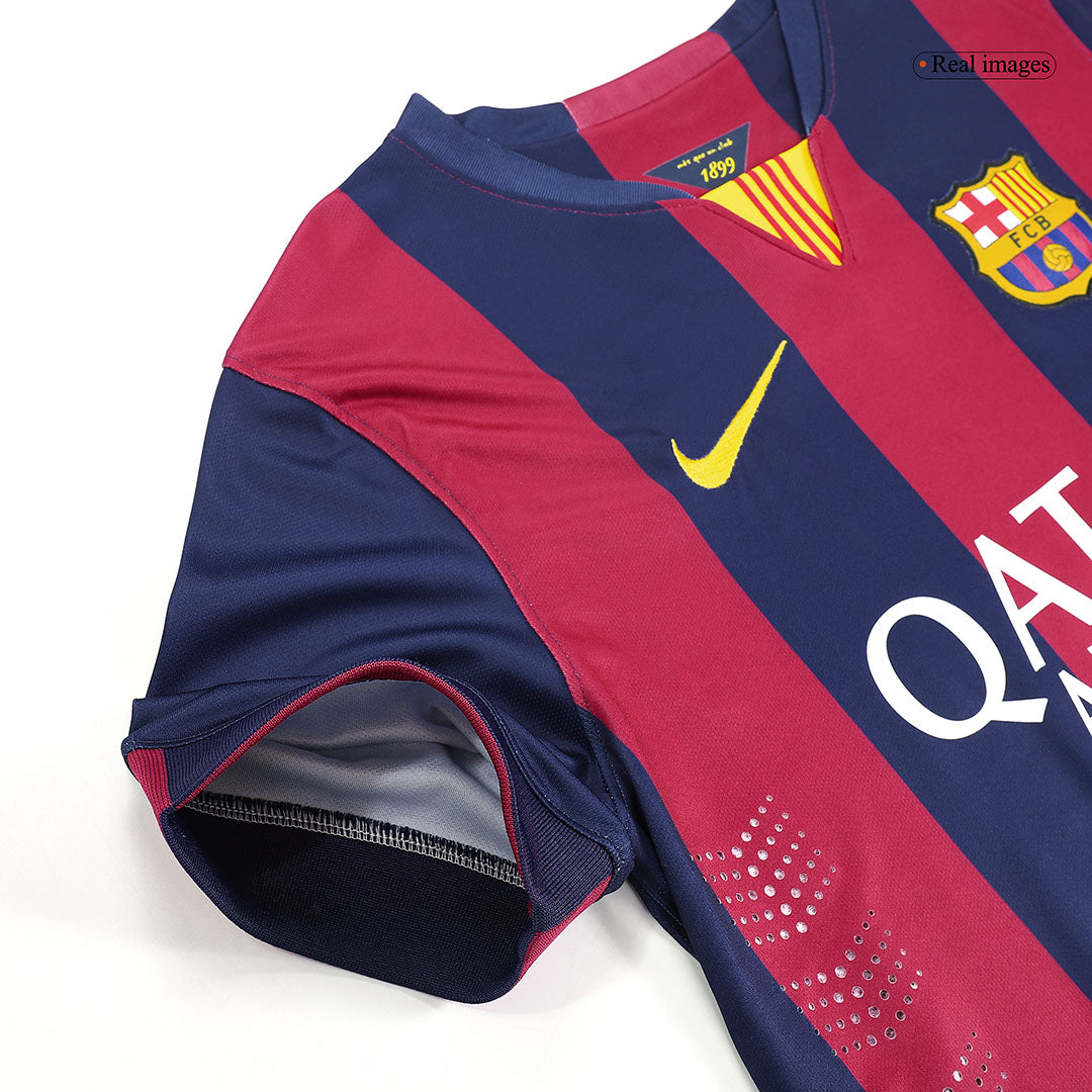 Tricouri Fotbal Vintage Barcelona NEYMAR JR #11 Acasă 2014/15