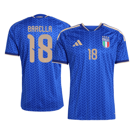 Tricouri Fotbal Italia BARELLA #18 Acasă Cupa Mondială 2026 - Premium