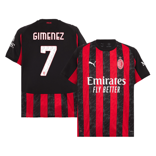 Tricouri Fotbal AC Milan GIMENEZ #7 Acasă 2025/26 (mărime mare) - Premium