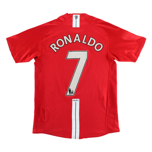 Tricouri Fotbal Vintage Manchester United RONALDO #7 Acasă 2007/08