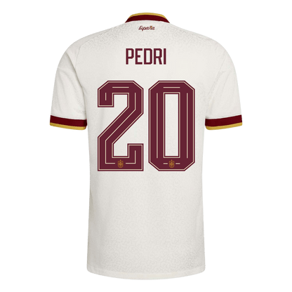 Tricouri Fotbal Spania PEDRI #20 Deplasare Cupa Mondială 2026 Authentic