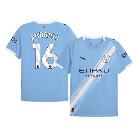Tricouri Fotbal Manchester City RODRIGO #16 Acasă 2025/26 - Premium