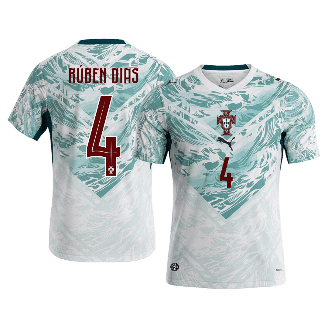 Tricouri Fotbal Portugalia RÚBEN DIAS #4 Deplasare Cupa Mondială 2026