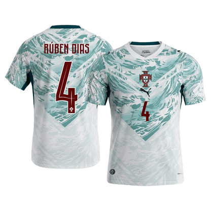 Tricouri Fotbal Portugalia RÚBEN DIAS #4 Deplasare Cupa Mondială 2026