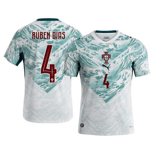 Tricouri Fotbal Portugalia RÚBEN DIAS #4 Deplasare Cupa Mondială 2026
