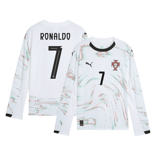 Tricouri Fotbal Portugalia RONALDO #7 Deplasare 2025 Mânecă Lungă