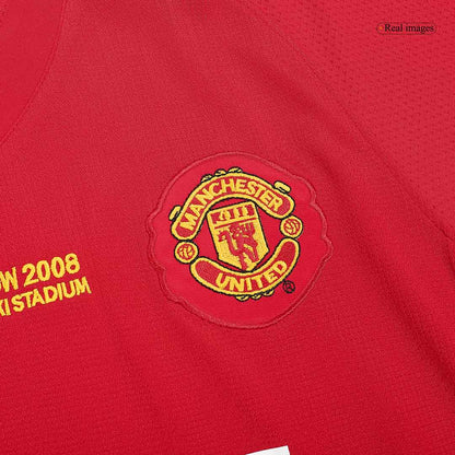 Tricouri Fotbal Vintage Manchester United Acasă 2007/08 - UCL Final