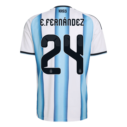 Tricouri Fotbal Argentina E. FERNÁNDEZ #24 Acasă Cupa Mondială 2026 - Premium