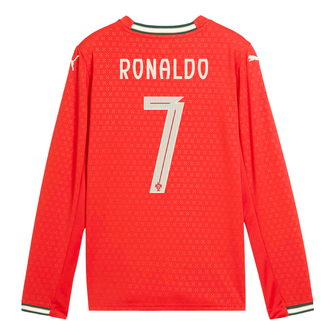 Tricouri Fotbal Portugalia RONALDO #7 Acasă 2025 Mânecă Lungă