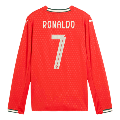 Tricouri Fotbal Portugalia RONALDO #7 Acasă 2025 Mânecă Lungă