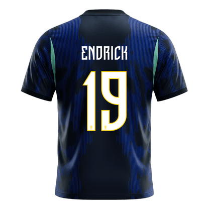 Tricouri Fotbal Brazilia ENDRICK #19 Deplasare Cupa Mondială 2026