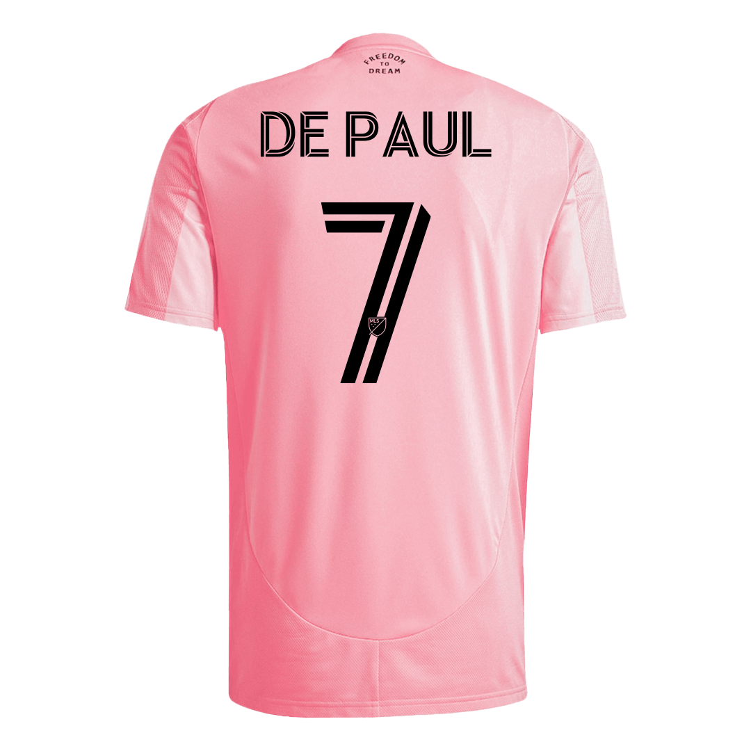 Tricouri Fotbal Inter Miami CF DE PAUL #7 Acasă 2025 (mărime mare)