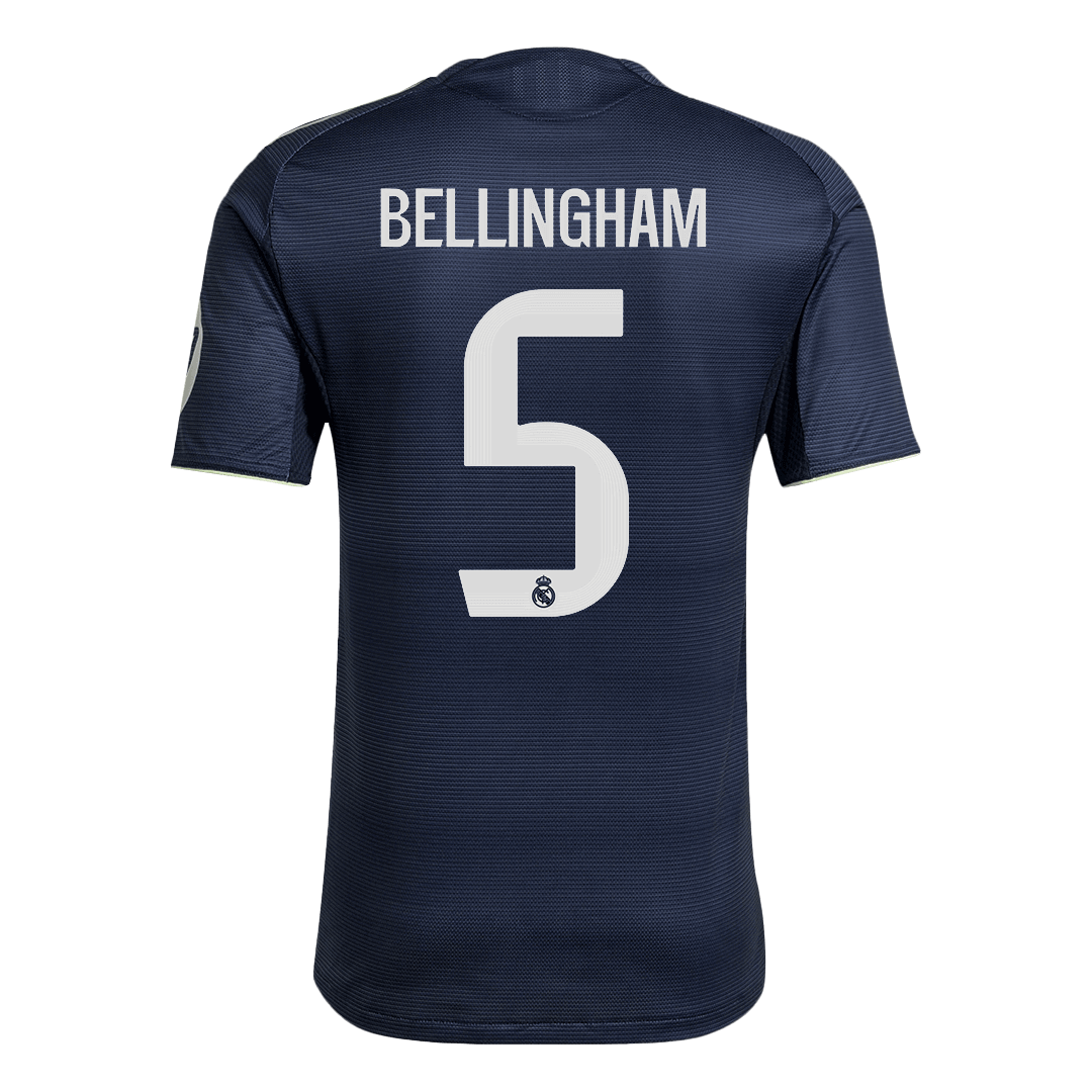 Tricouri Fotbal Real Madrid BELLINGHAM #5 Deplasare 2025/26 Authentic - Premium