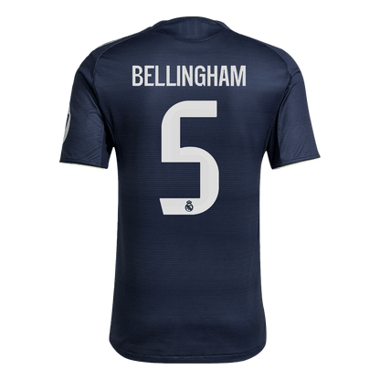 Tricouri Fotbal Real Madrid BELLINGHAM #5 Deplasare 2025/26 Authentic - Premium