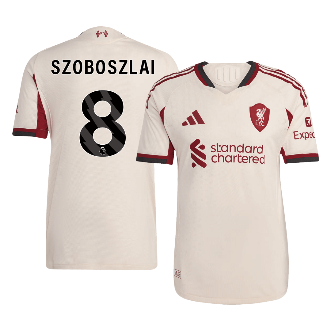 Tricouri Fotbal Liverpool SZOBOSZLAI #8 Deplasare 2025/26 Authentic