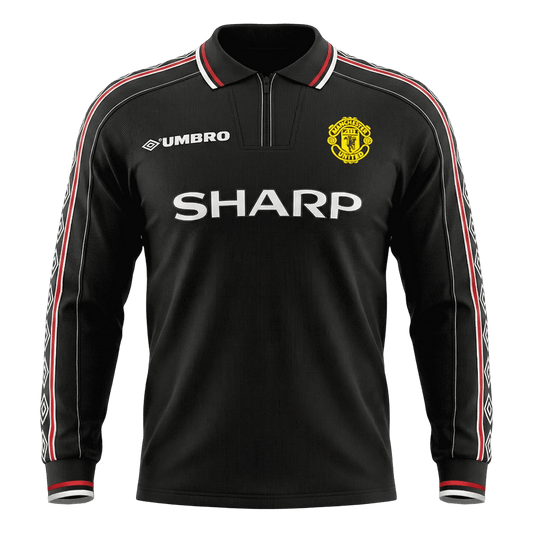 Tricouri Fotbal Vintage Manchester United Deplasare 1998 Mânecă Lungă