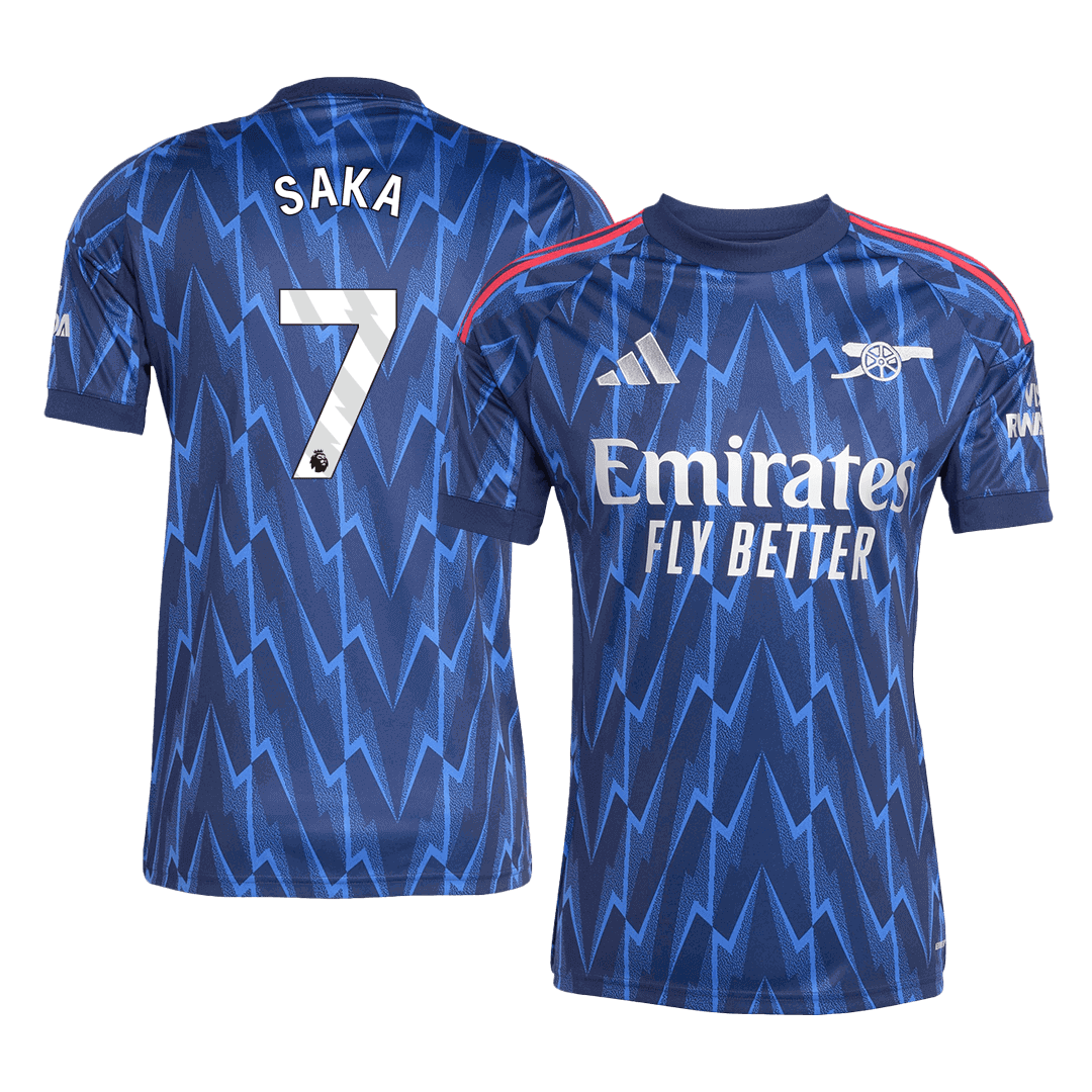Tricouri Fotbal Arsenal SAKA #7 Deplasare 2025/26 (mărime mare)