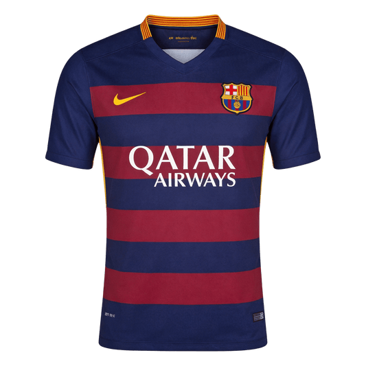 Tricouri Fotbal Vintage Barcelona Acasă 2015/16
