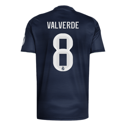 Tricouri Fotbal Real Madrid VALVERDE #8 Deplasare 2025/26 - Premium