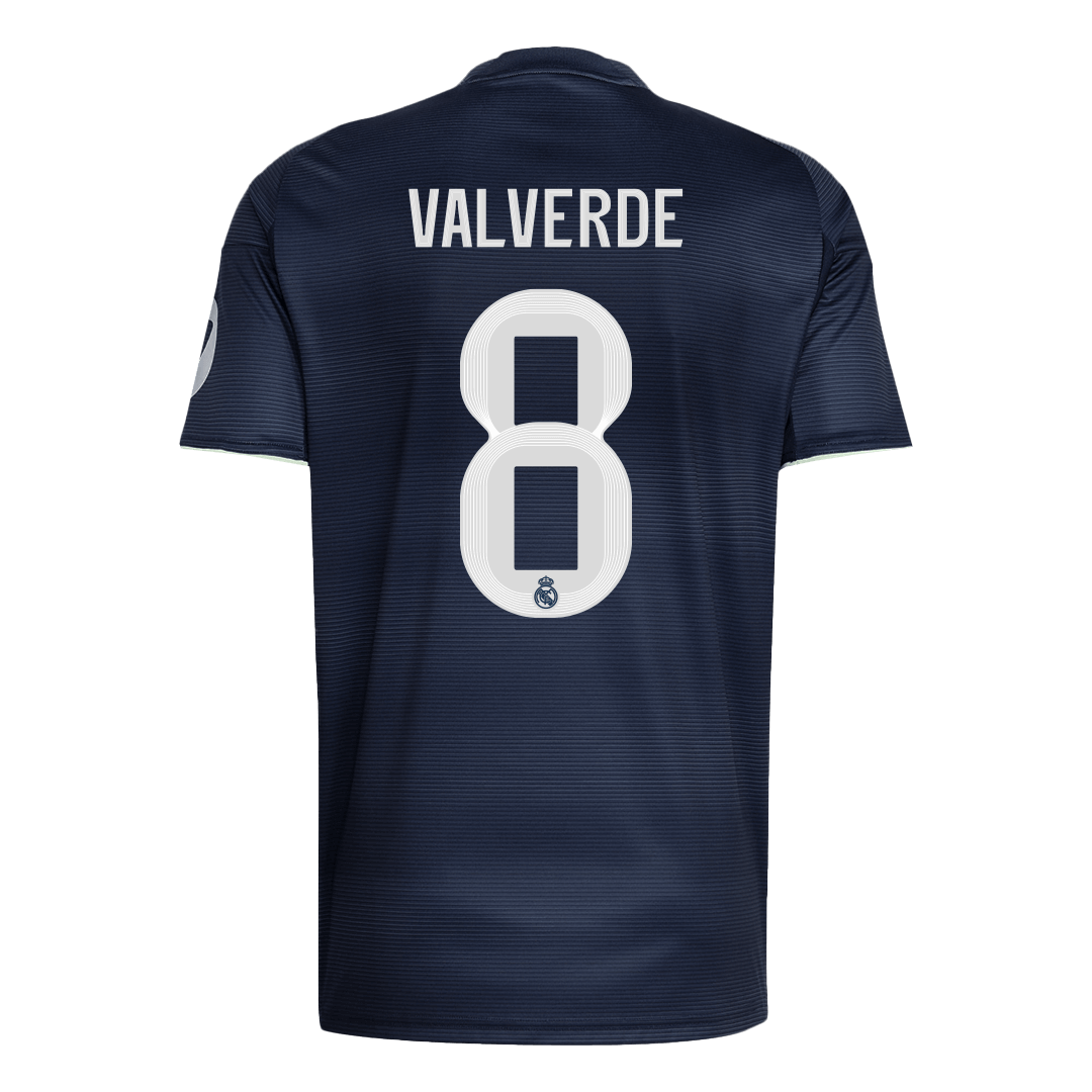 Tricouri Fotbal Real Madrid VALVERDE #8 Deplasare 2025/26 (mărime mare) - Premium