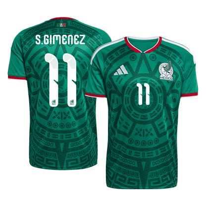 Tricouri Fotbal Mexico S.GIMENEZ #11 Acasă Cupa Mondială 2026 - Premium