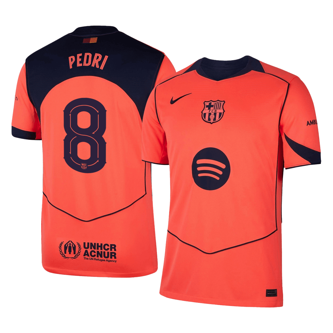 Tricouri Fotbal Barcelona PEDRI #8 Treilea 2025/26 - UCL
