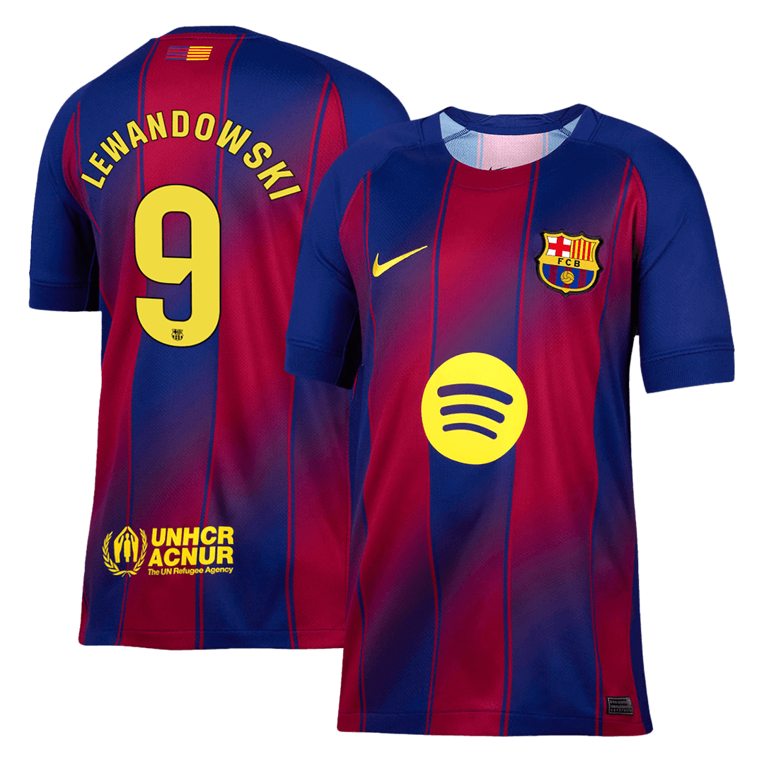 Tricouri Fotbal Barcelona LEWANDOWSKI #9 Acasă 2025/26 - Premium (mărime mare)