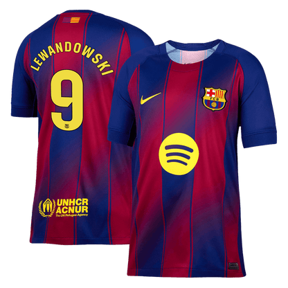 Tricouri Fotbal Barcelona LEWANDOWSKI #9 Acasă 2025/26 - Premium (mărime mare)