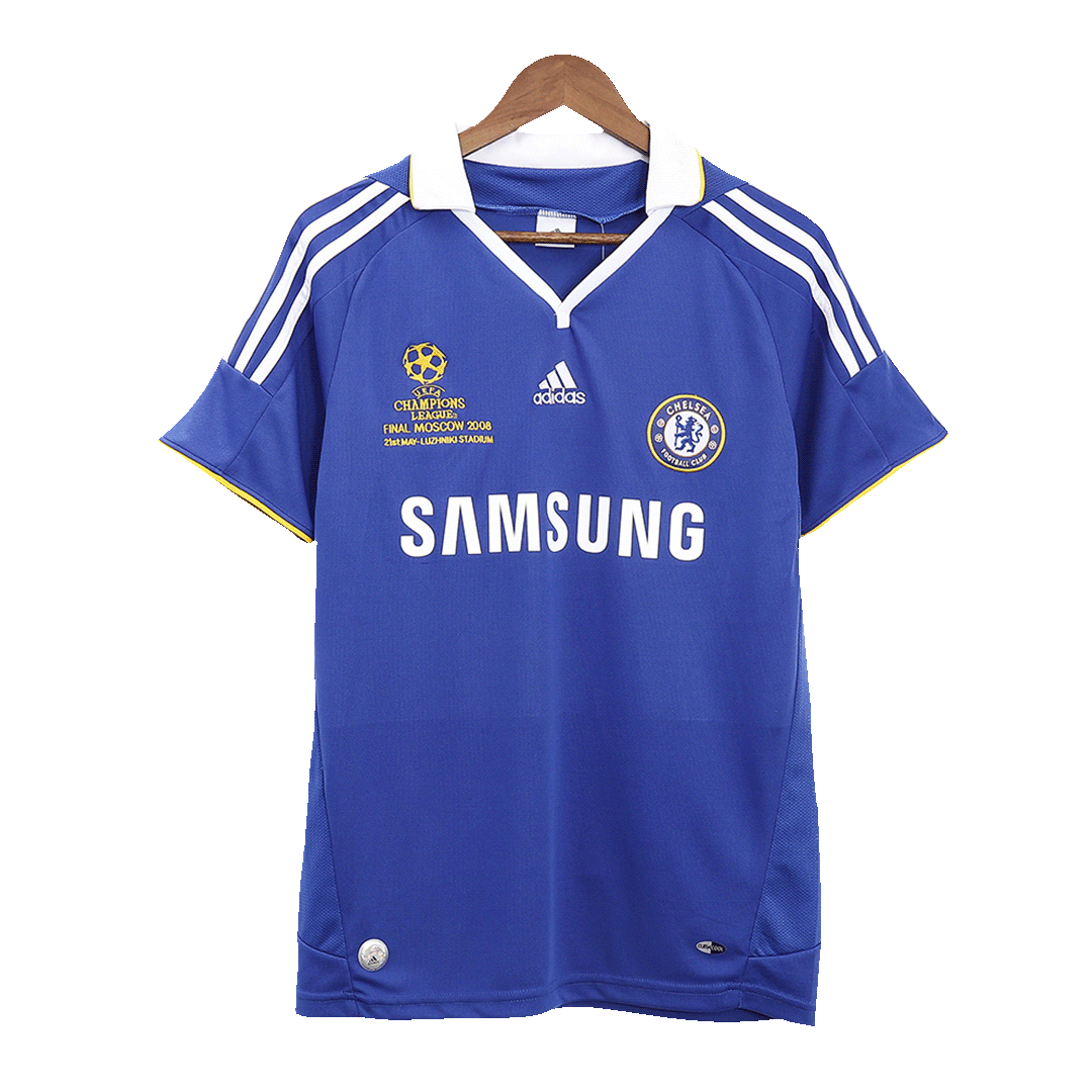Tricouri Fotbal Vintage Chelsea Acasă 2008 - UCL Final (mărime mare)