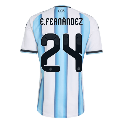 Tricouri Fotbal Argentina E. FERNÁNDEZ #24 Acasă Cupa Mondială 2026 Authentic