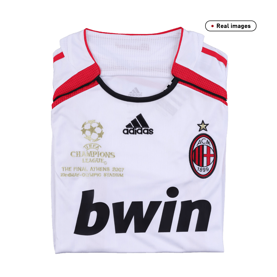 Tricouri Fotbal Vintage AC Milan RONALDO #99 Deplasare 2006/07 - UCL