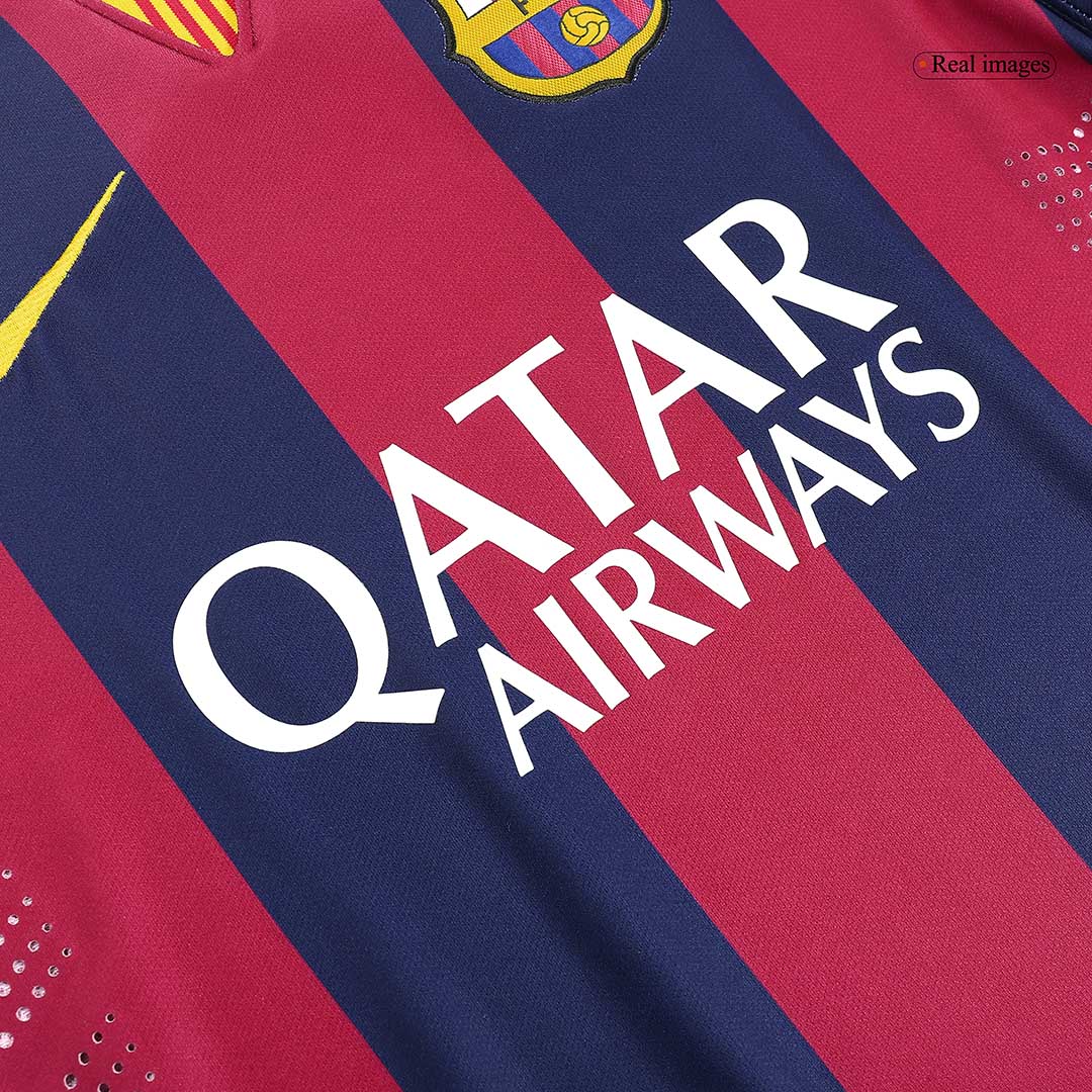 Tricouri Fotbal Vintage Barcelona NEYMAR JR #11 Acasă 2014/15