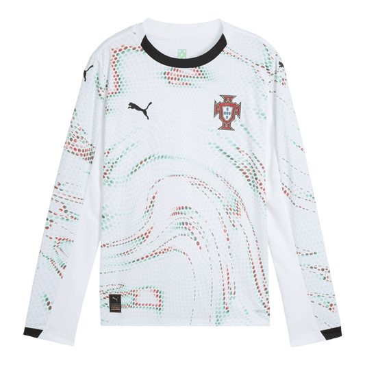 Tricouri Fotbal Portugalia Deplasare 2025 Mânecă Lungă
