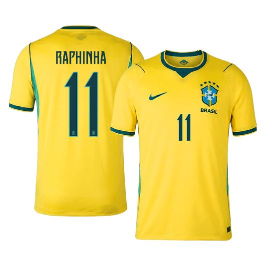 Tricouri Fotbal Brazilia RAPHINHA #11 Acasă Cupa Mondială 2026 - Premium
