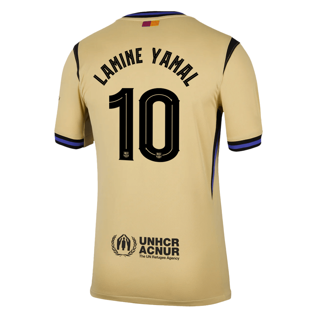 Tricouri Fotbal Barcelona LAMINE YAMAL #10 Deplasare 2025/26 - UCL (mărime mare)