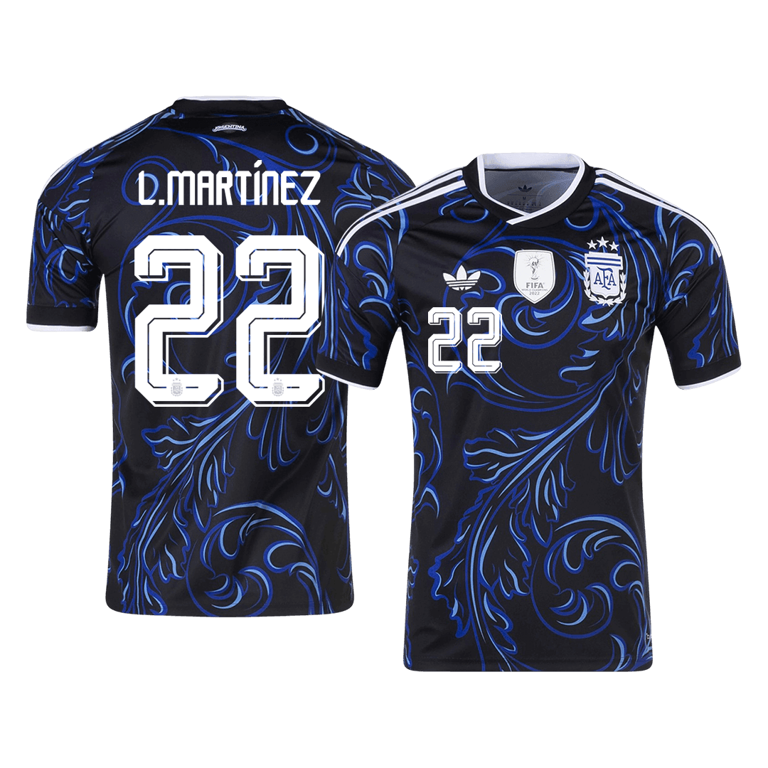 Tricouri Fotbal Argentina L. MARTÍNEZ #22 Deplasare Cupa Mondială 2026