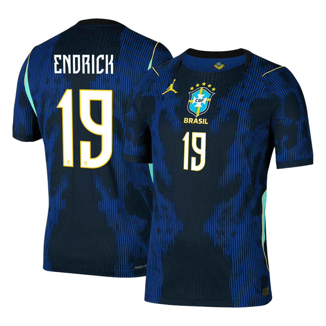 Tricouri Fotbal Brazilia ENDRICK #19 Deplasare Cupa Mondială 2026 Authentic
