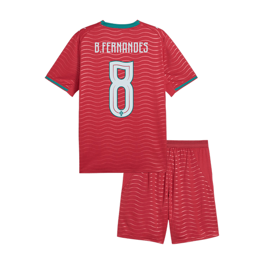 Set Tricouri Fotbal Portugalia B. FERNANDES #8 Acasă Cupa Mondială 2026 Pentru Copii - Super
