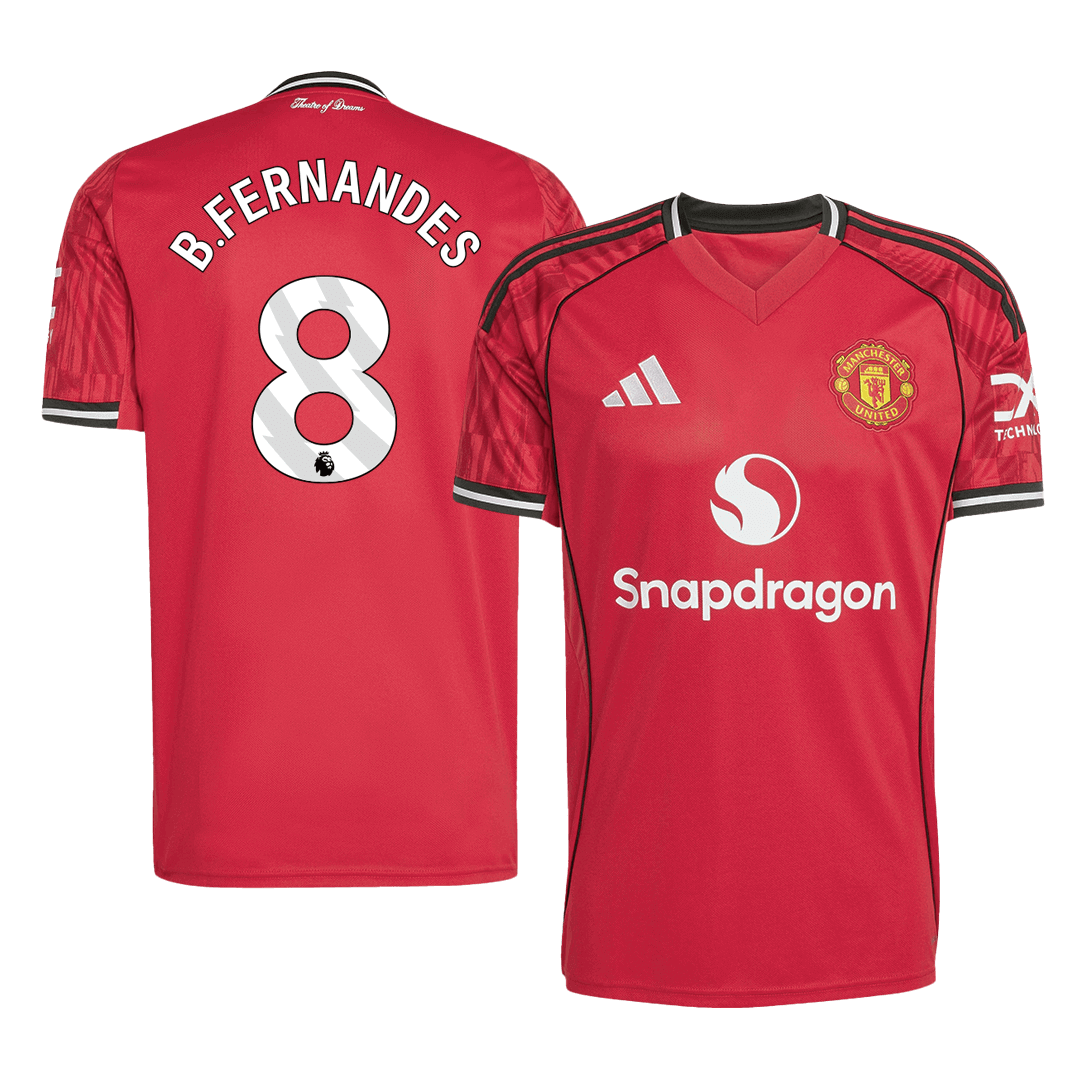 Tricouri Fotbal Manchester United B.FERNANDES #8 Acasă 2025/26 - Premium