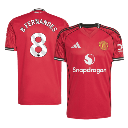 Tricouri Fotbal Manchester United B.FERNANDES #8 Acasă 2025/26 - Premium