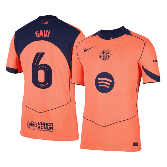Tricouri Fotbal Barcelona GAVI #6 Treilea 2025/26 Authentic - UCL