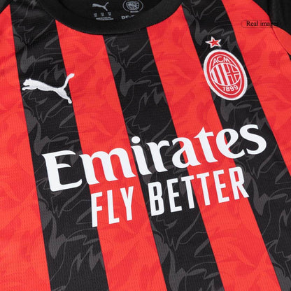 Set Tricouri Fotbal AC Milan Acasă 2025/26 Pentru Copii