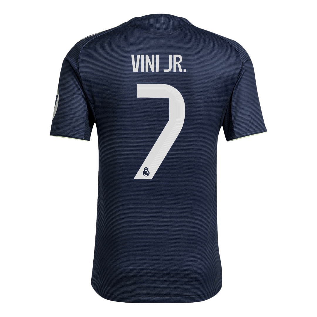 Tricouri Fotbal Real Madrid VINI JR. #7 Deplasare 2025/26 Authentic - Premium