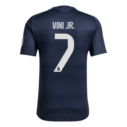 Tricouri Fotbal Real Madrid VINI JR. #7 Deplasare 2025/26 Authentic - Premium