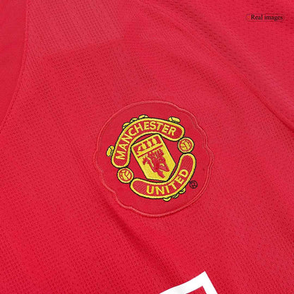 Tricouri Fotbal Vintage Manchester United SCHOLES #18 Acasă 2007/08 Mânecă Lungă
