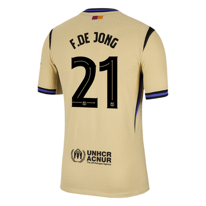 Tricouri Fotbal Barcelona F.DE JONG #21 Deplasare 2025/26 Authentic - UCL