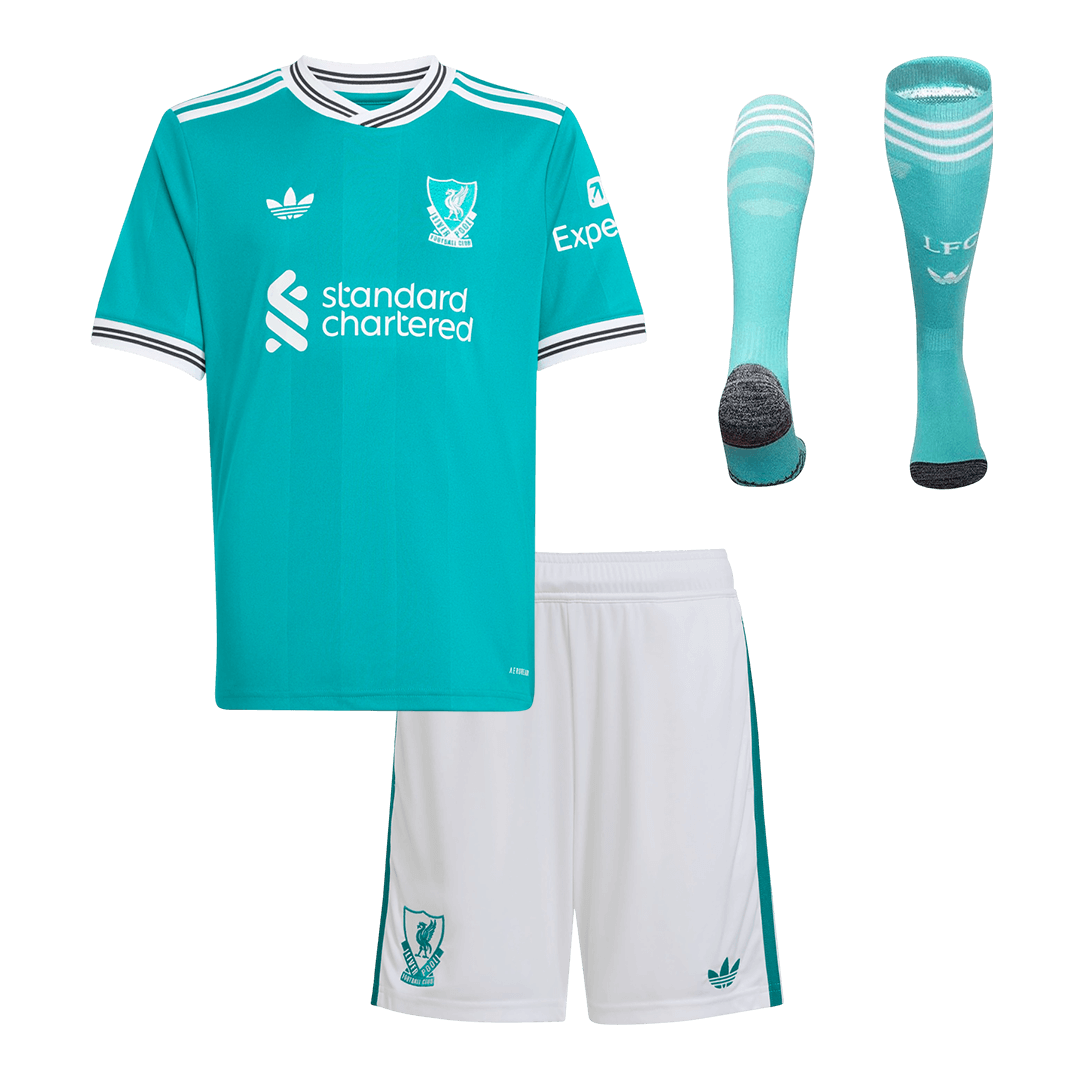 Set Tricouri Fotbal Liverpool Treilea 2025/26 Pentru Copii