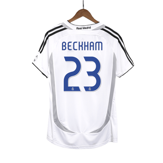 Tricouri Fotbal Vintage Real Madrid BECKHAM #23 Acasă 2006/07